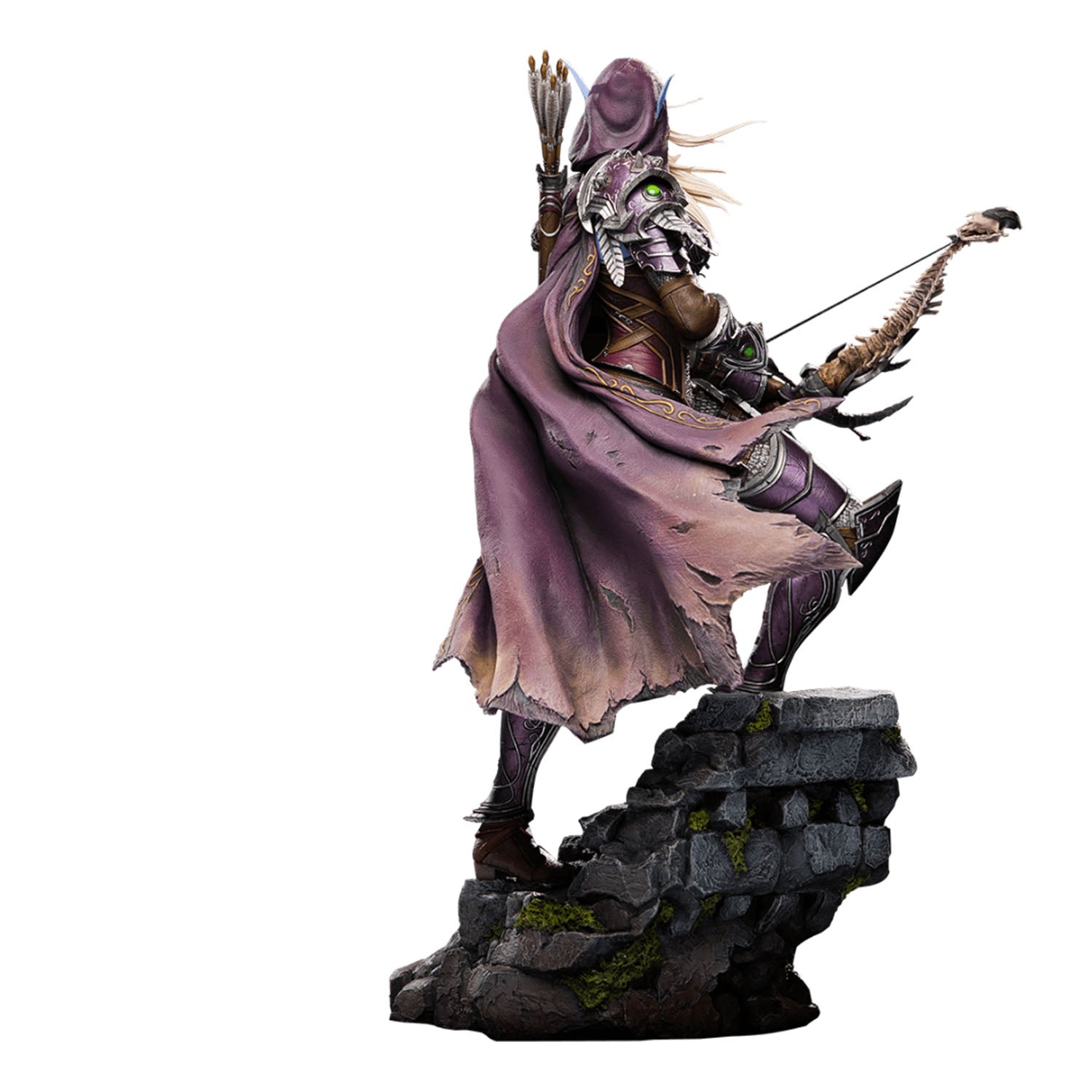 World of Warcraft Sylvanas 44cm Premium Statue in Purple - Back View