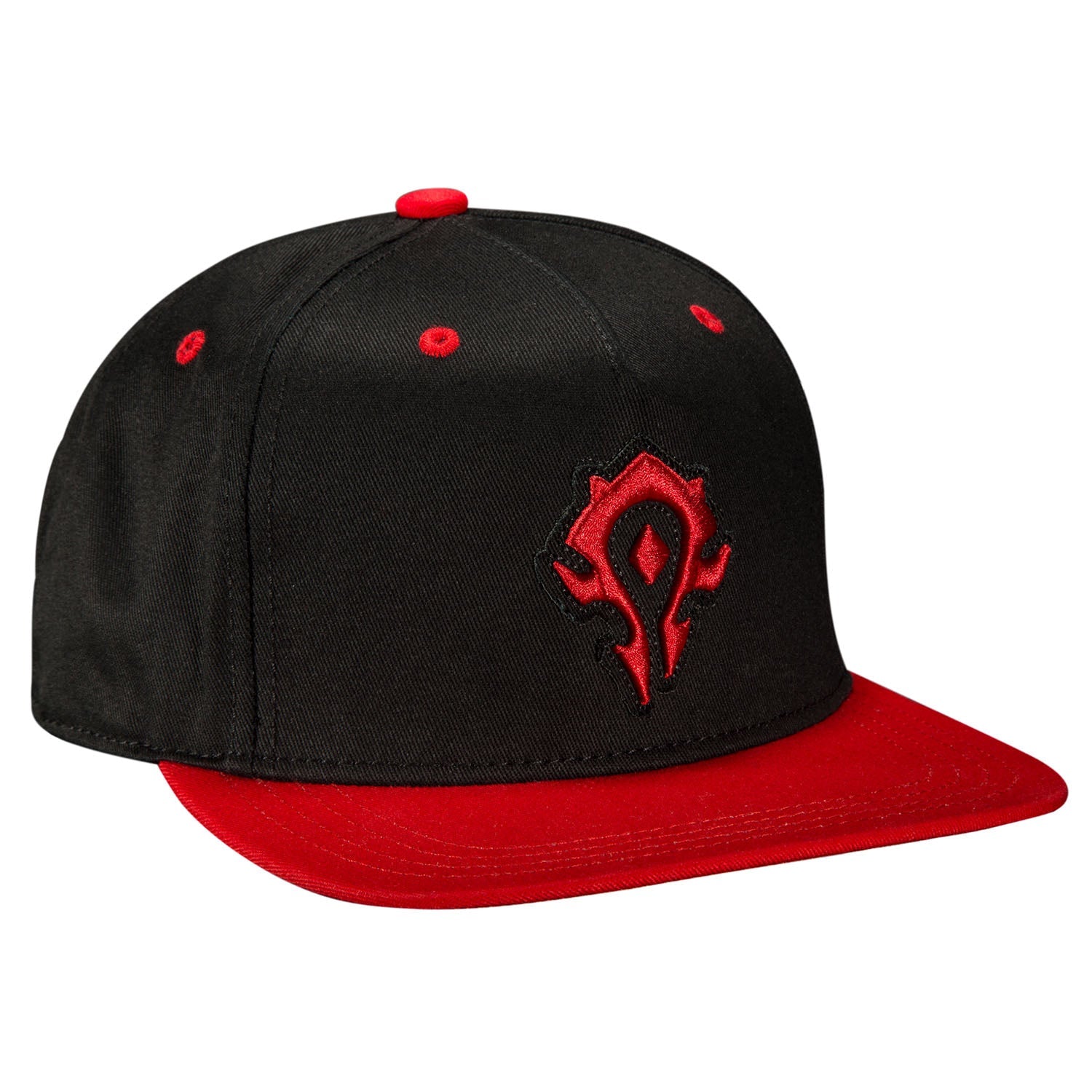 World of Warcraft Horde J!NX Black Snapback Hat - Front Right View