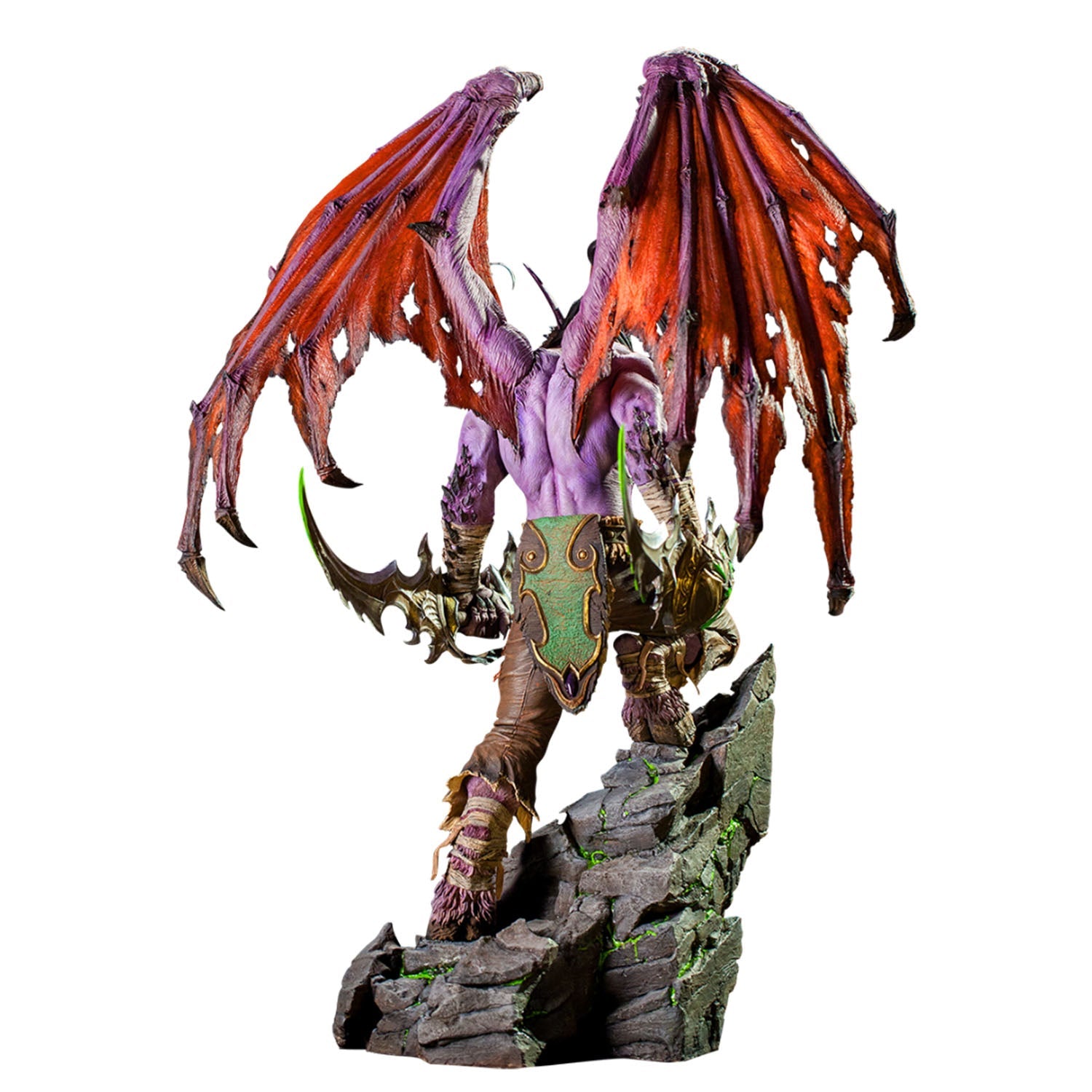 World of Warcraft Illidan 60cm Premium Statue in Red - Back View