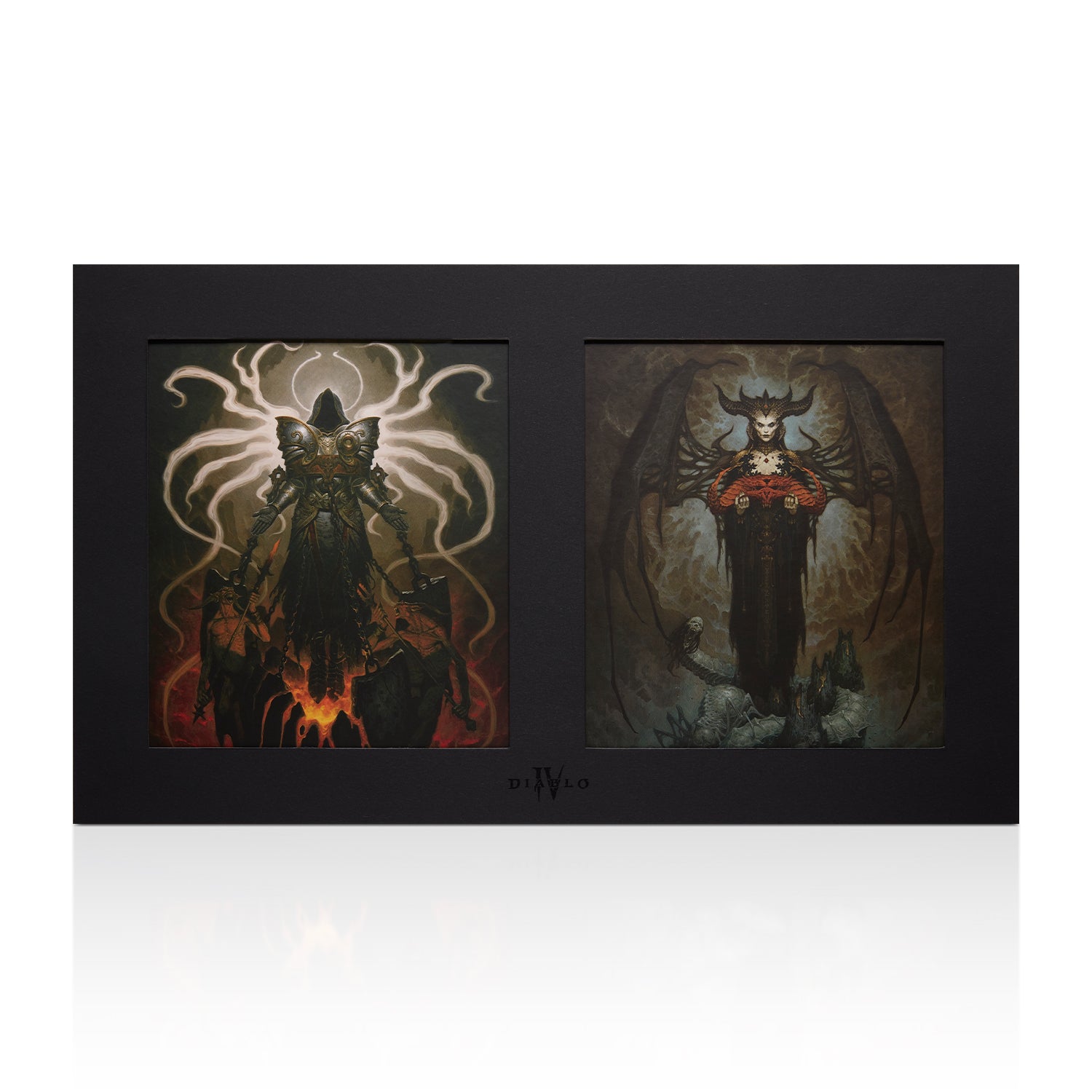 Diablo® IV Limited Collector's Edition Duo Inarius and Lilith Matted Fine Art Print - German - Front View