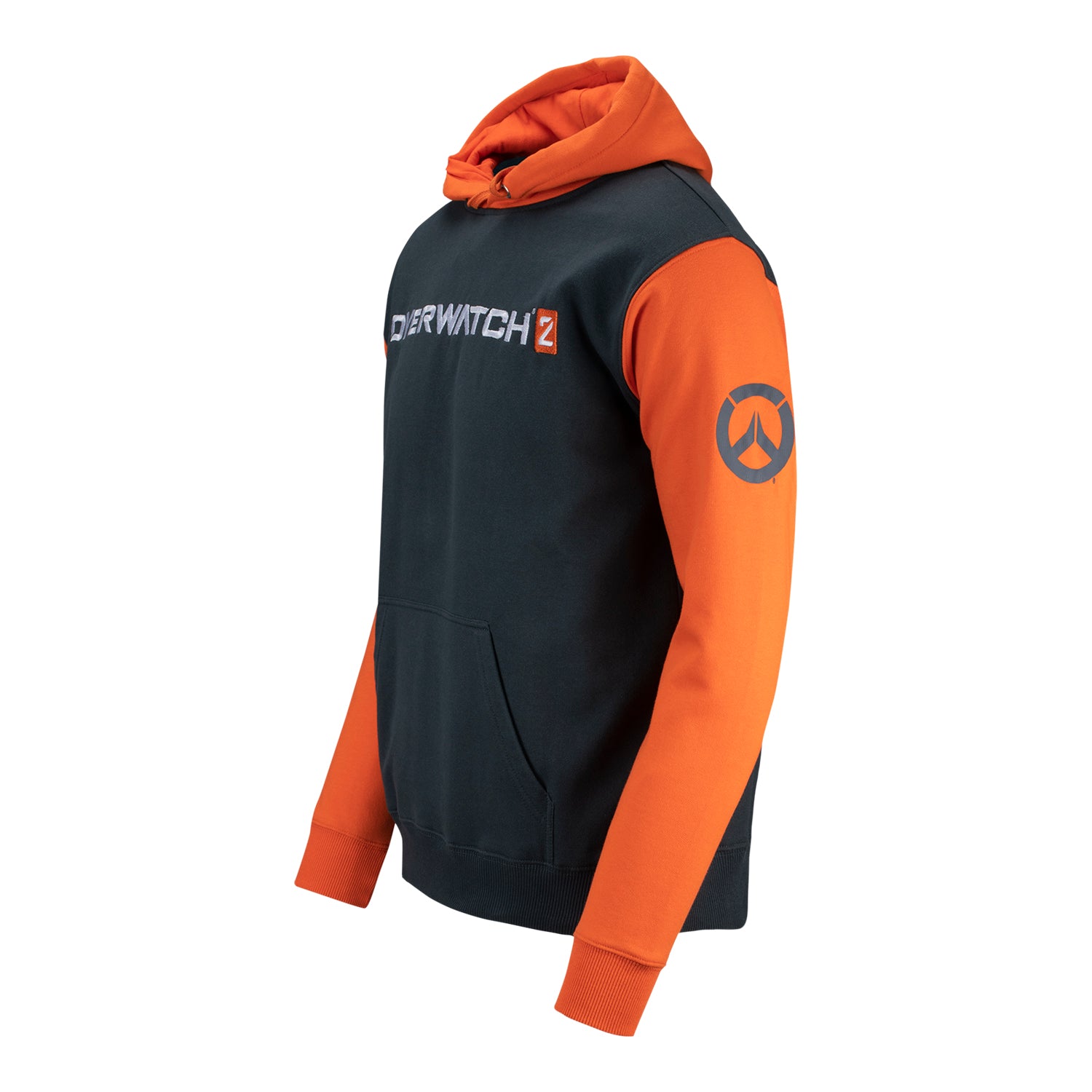 Overwatch 2 Charcoal Colourblock Hoodie - Front Left Side View
