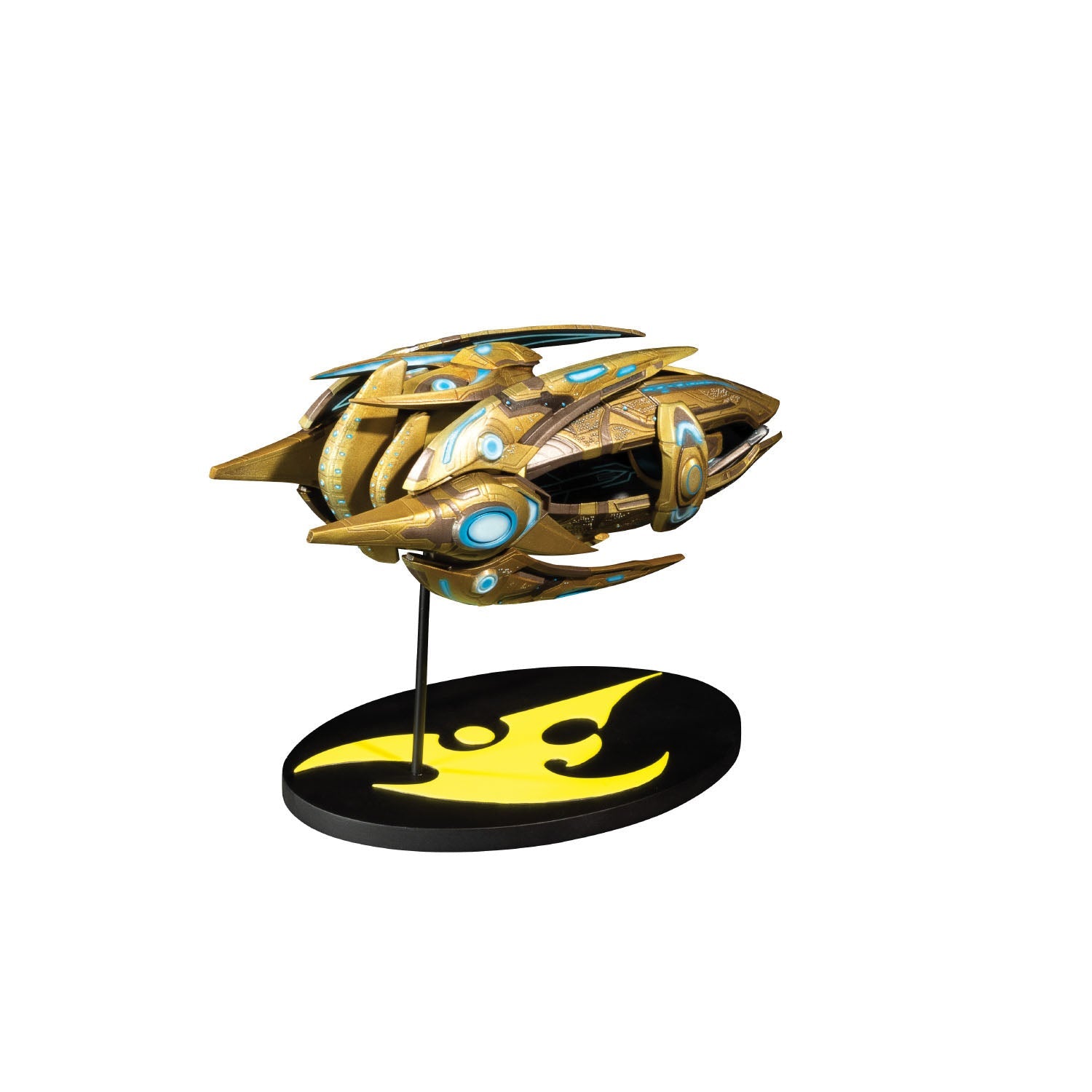StarCraft Protoss Carrier Ship 18cm Replica in Yellow - Back Right View
