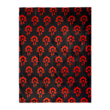 World of Warcraft Horde Sherpa Blanket - Outside View with Horde Logo Design