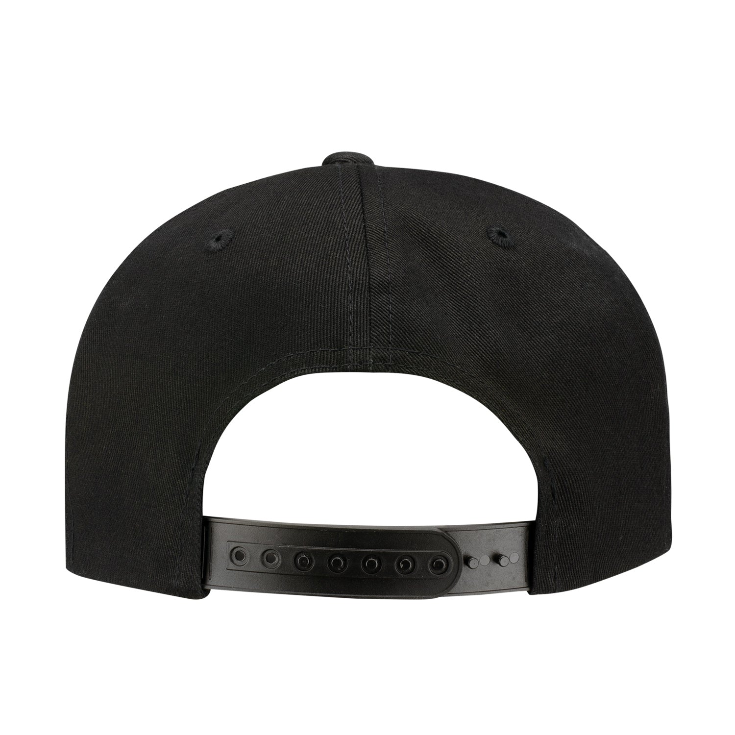 Overwatch 2 Black Flatbill Snapback Hat - Back View, No Text